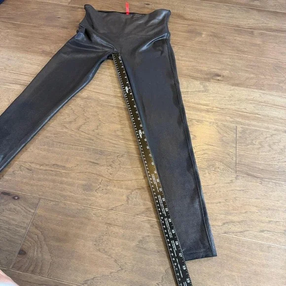 SPANX Faux Leather Leggings High Waist Black L/G